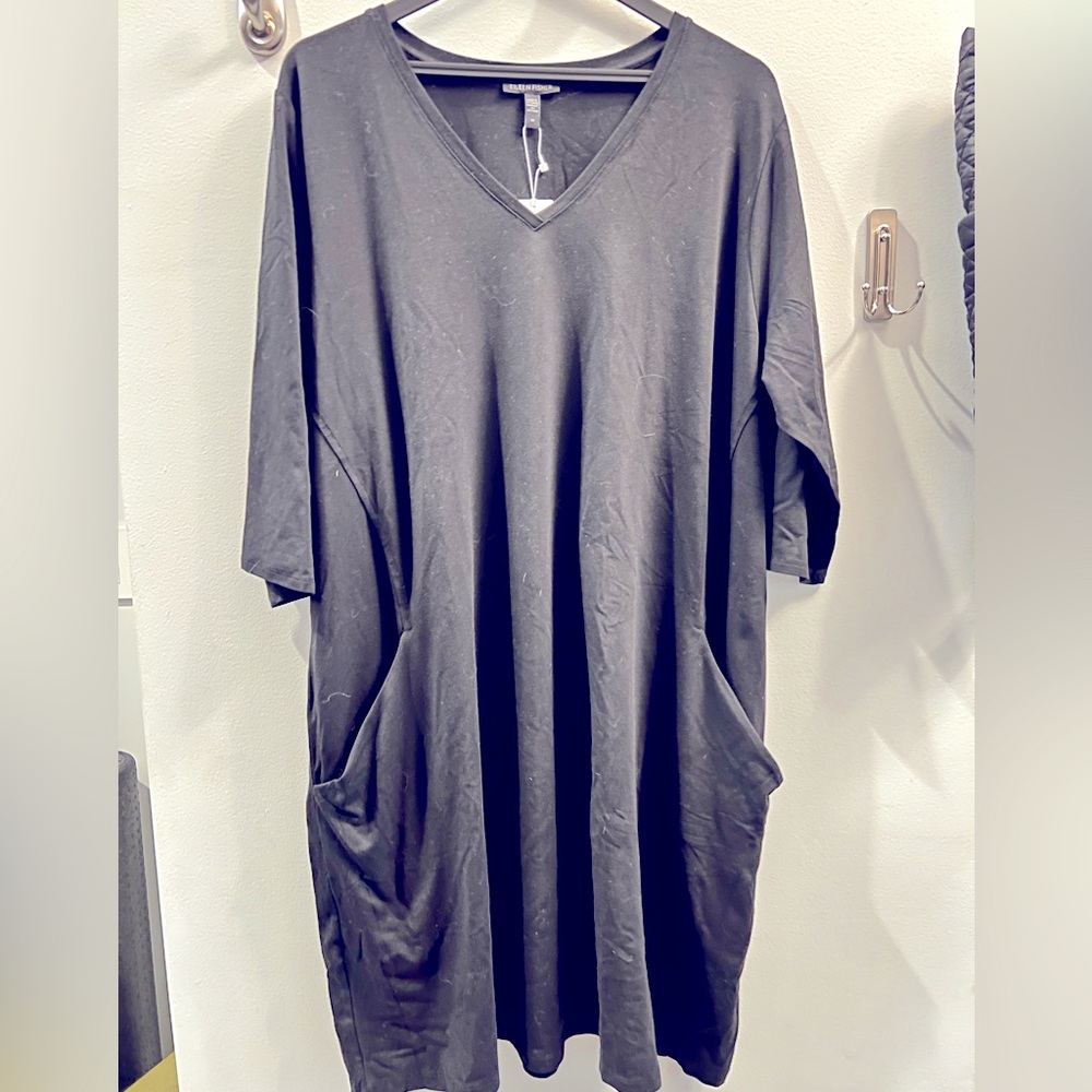 Eileen Fisher V Neck A Line Dress